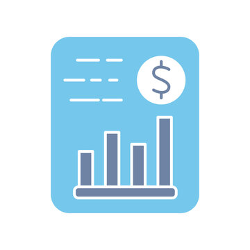 blue financial report with dollar sign clip art preview