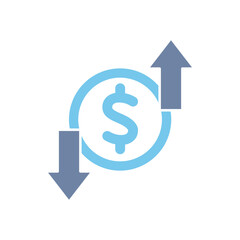 profit and loss concept line icon. Simple element illustration. profit and loss outline symbol design.