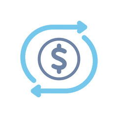 money flow concept line icon. Simple element illustration. money flow outline symbol design.