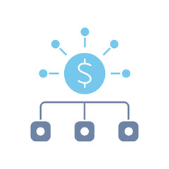 budget concept line icon. Simple element illustration. budget outline symbol design.