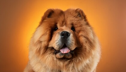 Fototapeta premium Chow Chow dog on colored background