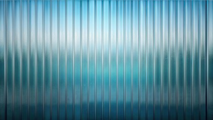 Obraz premium Reeded Glass. Modern mirror effect on minimal interior for presentation. Gray Ribbed Background. Vertical stripes on cafe background for dinner display. Silver, Chrome Colors.