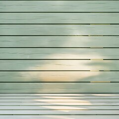 Light green wooden background with horizontal planks on white