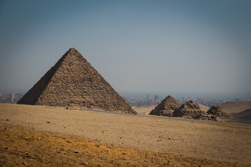 Different views of the Great pyramids of Giza and the Sphinx statue. 
A collection of styles from...