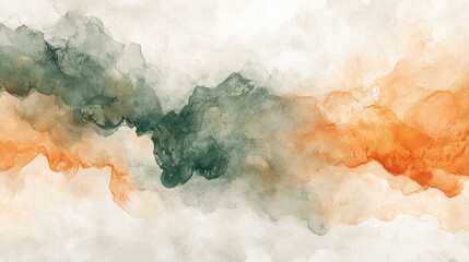 cultural celebration, vibrant watercolor backdrop with olive green, tangerine, and ivory hues, capturing the lively essence of indias republic day