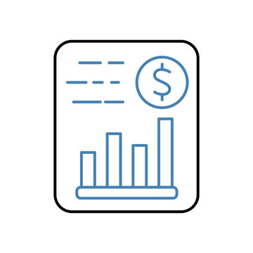 blue financial report with dollar sign clip art preview