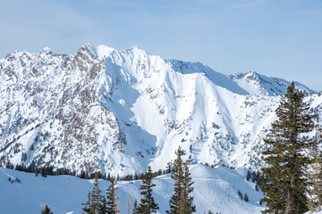 Back bowl Deer Valley, Traverse, snow covered caps, February 4, 2023