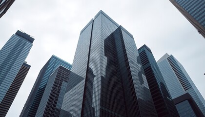 close up building Business skyscrapers in the Financial District, Toronto Downtown. ultra HD 4K
