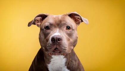 Obraz premium pitbull dog on colored background