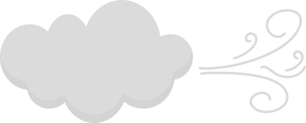 Windy weather illustration for learning forecast vocabulary