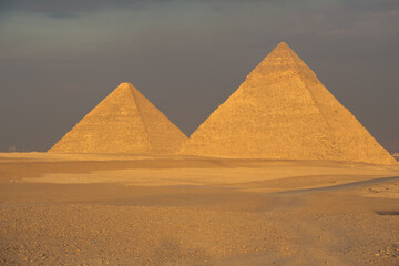 Different views of the Great pyramids of Giza and the Sphinx statue. 
A collection of styles from...