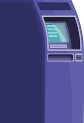 Atm machine allowing customers to withdraw money from credit card