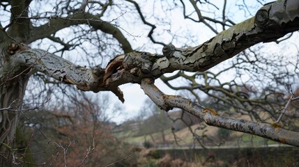 Tree limb in Edinburgh s hills