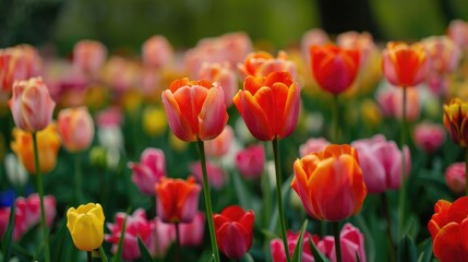 Tulip flower field
