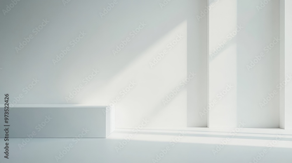 Poster minimalistic white background with subtle gradients and clean, smooth surface, offering a beautiful 