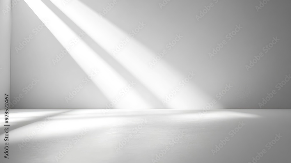 Poster simple white background with a clean surface and soft lighting effects, ideal for elegant product ph