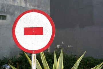 No entry sign in a public street