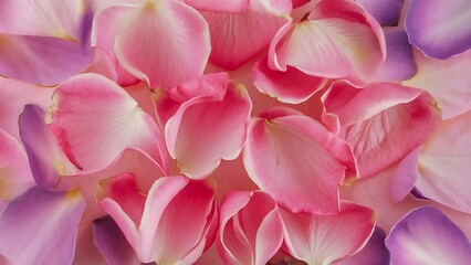 Fototapeta premium Abstract background of fresh pink rose petals