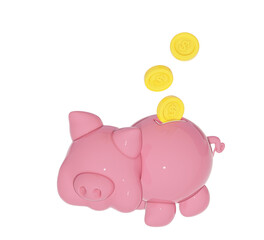 Profit concept with money and business icons design 3D render.