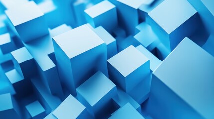 Obraz premium Abstract blue geometric shapes.