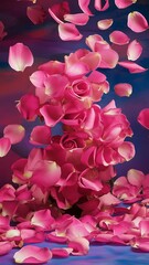 Obraz premium Abstract background of fresh pink rose petals
