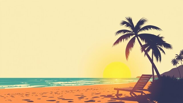 retro vintage sunset background