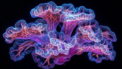 Obraz premium Colorful Abstract Coral Sea Anemone Creatures