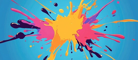 Creative Ink Splash Explosion Isolated Paint Splatter