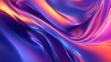 Abstract background with smooth, flowing, iridescent lines in shades of pink, purple, and blue.