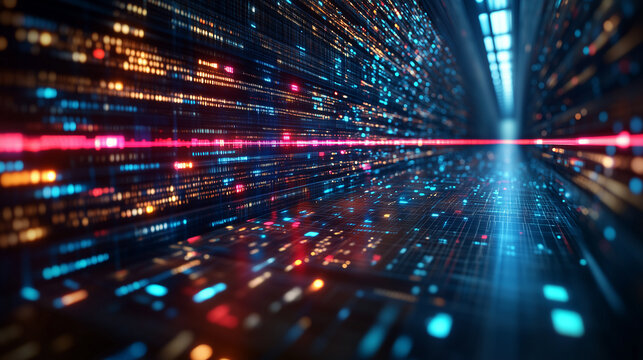 Data encryption shown by files being scrambled into unreadable code before being securely transmitted online.