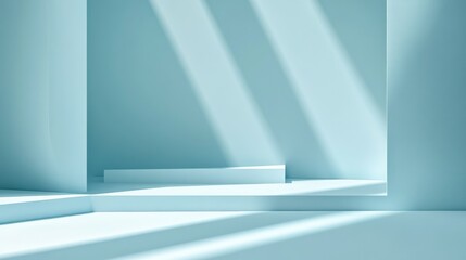 Beautiful light blue background with soft gradients and smooth textures, creating a serene and calming atmosphere, perfect for minimalist designs