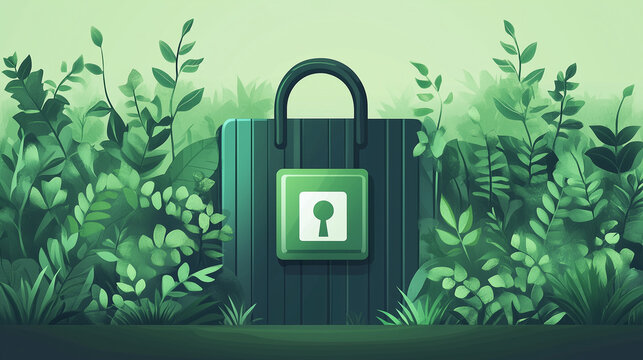 A secure HTTPS connection visualized with a padlock and green address bar, ensuring safe web browsing.