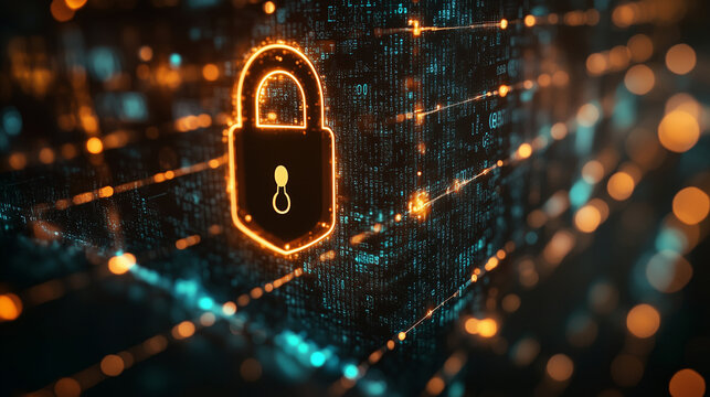 A secure HTTPS connection visualized with a padlock and green address bar, ensuring safe web browsing.