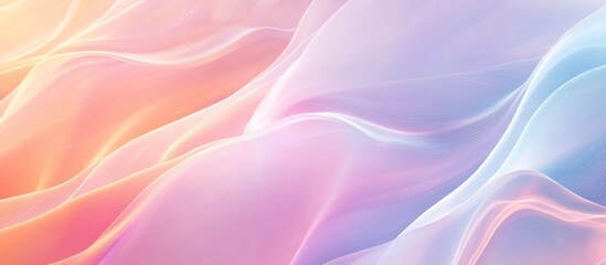 Obraz premium Abstract background with soft gradients blending in pastel shades creating a tranquil and soothing atmosphere ideal for various design projects