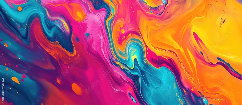 Aufkleber vibrant abstract background with a colorful texture featuring chaotic elements a visually striking p