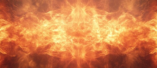 Fototapeta premium Symmetrical Background Featuring a Textured Blaze of Fire