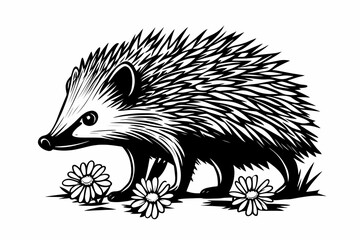 Cute hedgehog coloring page for kids, ideal for creative learning fun.