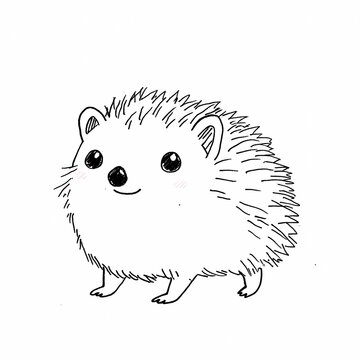 recommend clip art: Cute hedgehog coloring page for kids, ideal for creative learning fun.