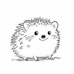 Cute hedgehog coloring page for kids, ideal for creative learning fun.