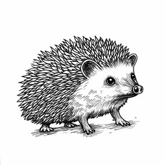 Cute hedgehog coloring page for kids, ideal for creative learning fun.