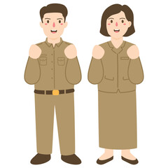 couple of indonesian civil servant called pns