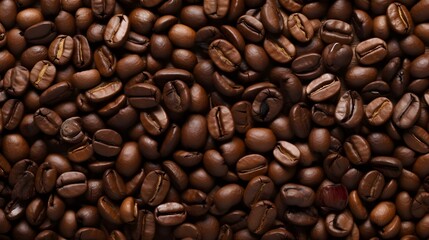 Naklejka premium close-up coffee beans background.