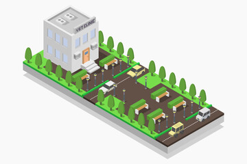 Vet clinic isometric