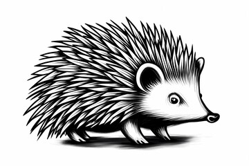 Cute hedgehog coloring page for kids, ideal for creative learning fun.