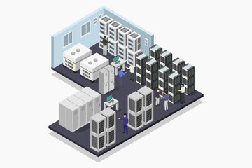 Isometric Server Room