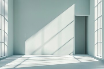 Empty Room With Natural Light Creative Copy Space Background Design Interior Concept , ai