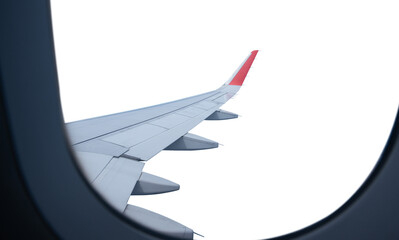 Airplane wing isolated on transparent background, PNG File