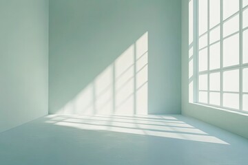 Fototapeta premium Empty Room With Natural Light Creative Copy Space Background Design Interior Concept , ai