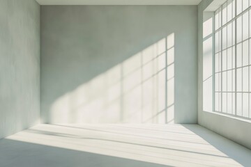 Empty Room With Natural Light Creative Copy Space Background Design Interior Concept , ai