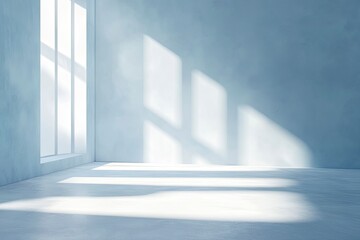 Fototapeta premium Empty Room With Natural Light Creative Copy Space Background Design Interior Concept , ai